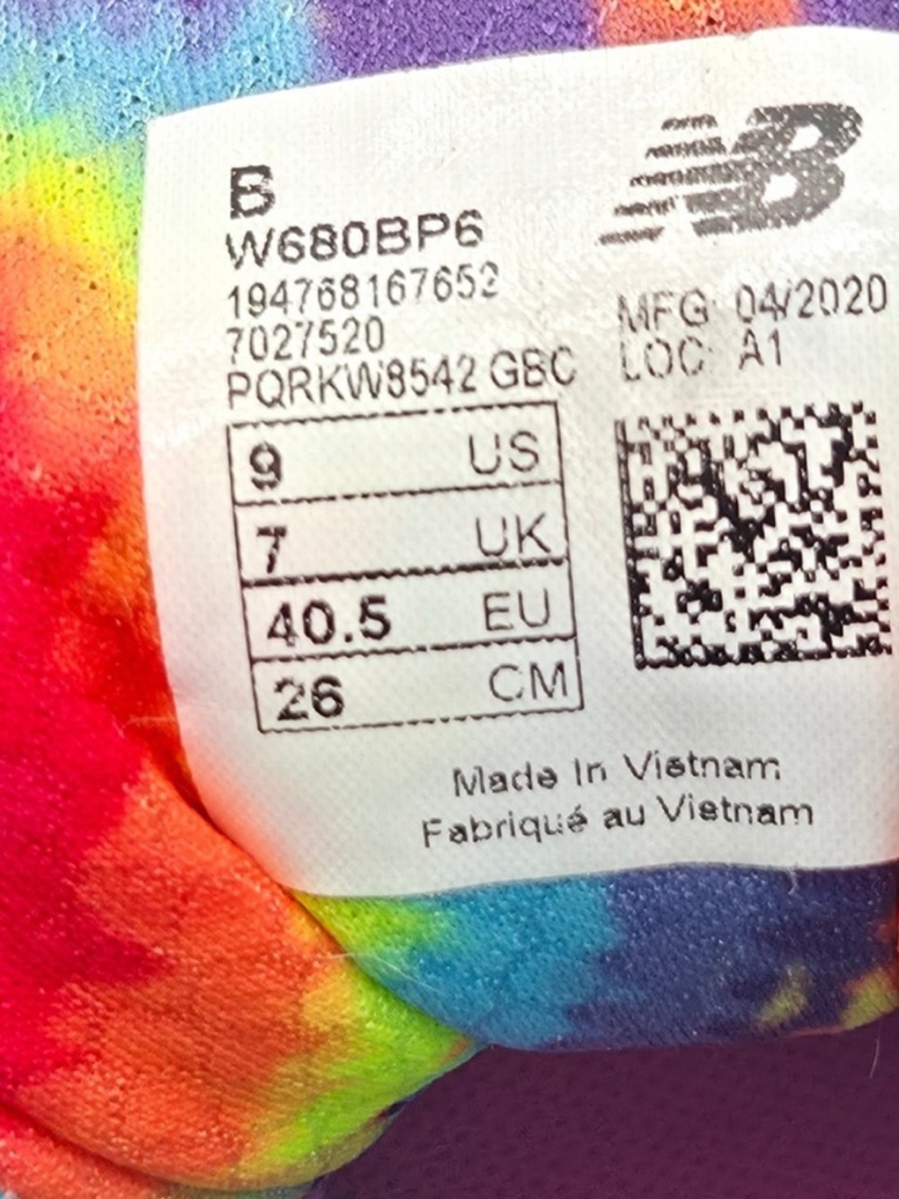 New Balance Shoes 680 v6 Running Womens 9 Blue Tie Dye emblem Style Athletic - Picture 4 of 10